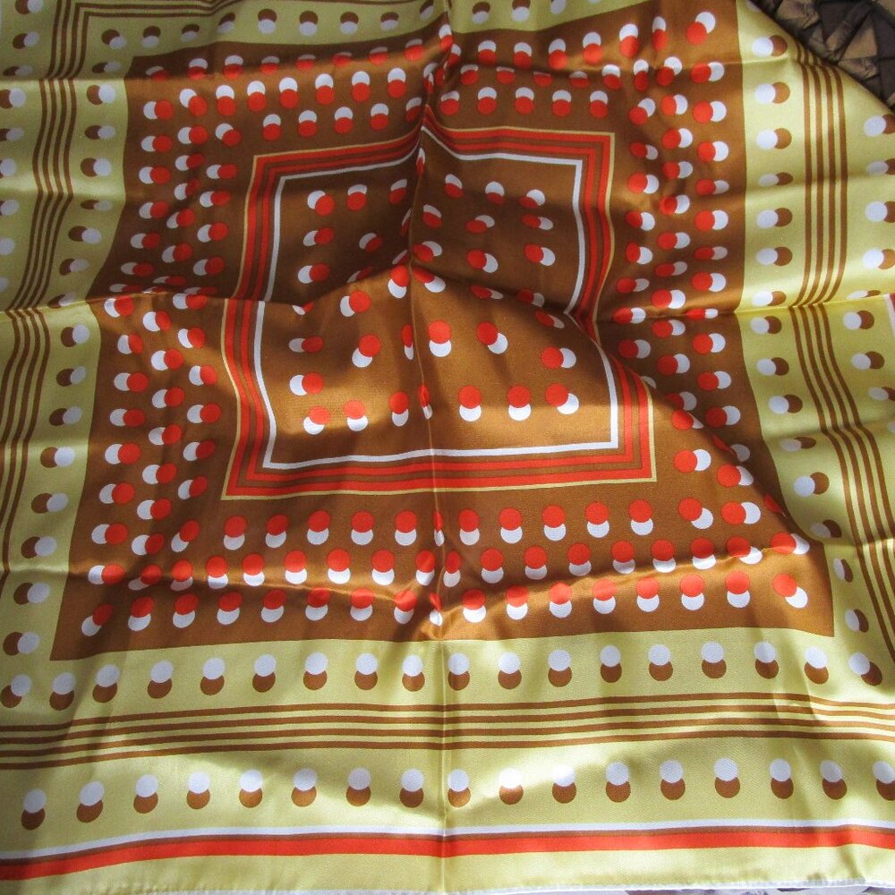 Large Square Dot Patterned Scarf Shawl - image 2